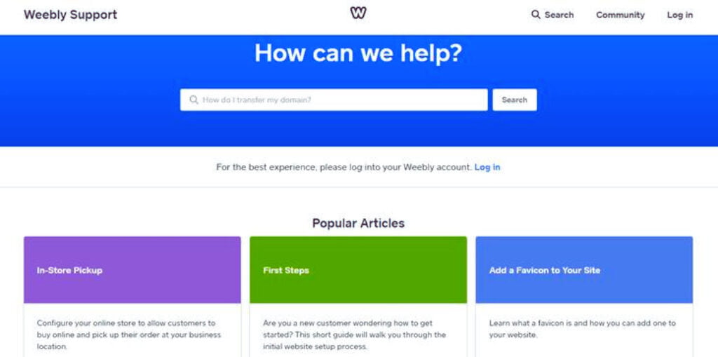 weebly help center