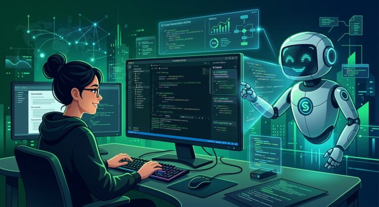 AI coding tools with code editor