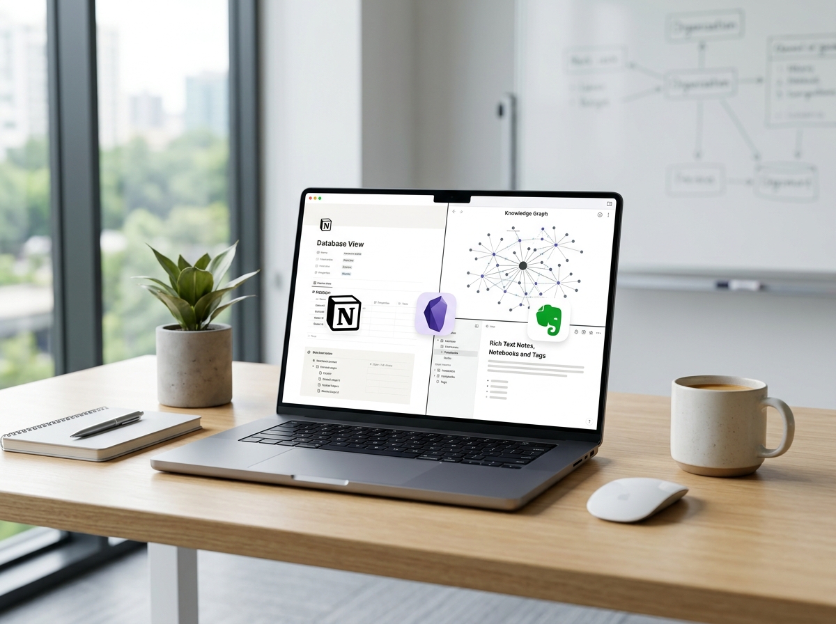 Notion vs Obsidian vs Evernote 2026: Which Note-Taking App Act... — illustration