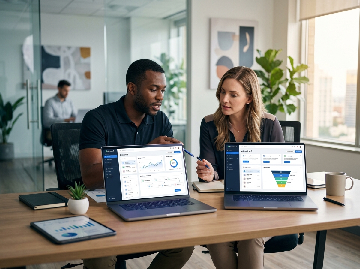 Systeme.io dashboard showcasing its funnel builder, email automation, and course creation modules in one view